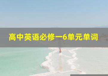 高中英语必修一6单元单词