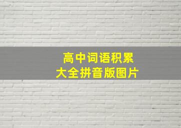 高中词语积累大全拼音版图片