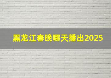 黑龙江春晚哪天播出2025