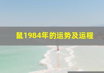 鼠1984年的运势及运程