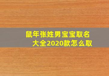 鼠年张姓男宝宝取名大全2020款怎么取