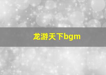 龙游天下bgm