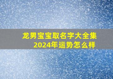 龙男宝宝取名字大全集2024年运势怎么样