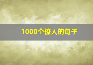 1000个撩人的句子