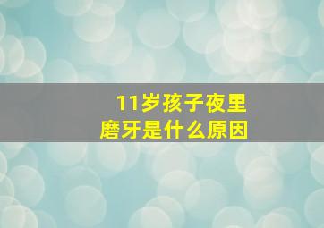 11岁孩子夜里磨牙是什么原因