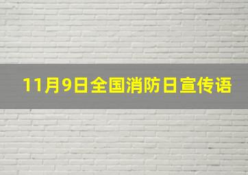 11月9日全国消防日宣传语