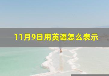 11月9日用英语怎么表示