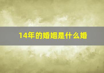 14年的婚姻是什么婚