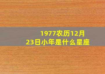 1977农历12月23日小年是什么星座