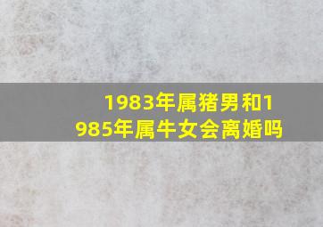 1983年属猪男和1985年属牛女会离婚吗