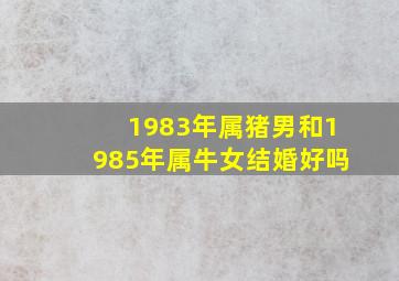 1983年属猪男和1985年属牛女结婚好吗