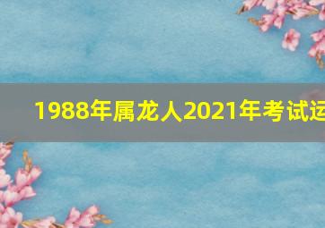 1988年属龙人2021年考试运