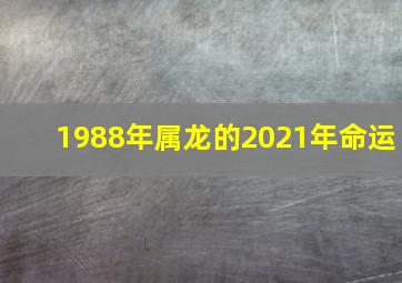 1988年属龙的2021年命运