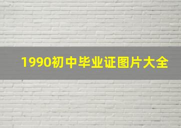 1990初中毕业证图片大全