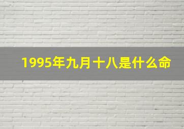 1995年九月十八是什么命