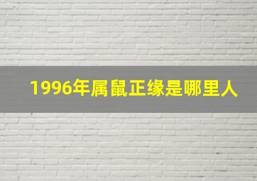 1996年属鼠正缘是哪里人