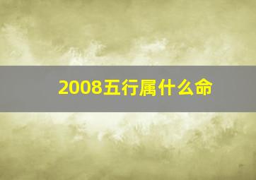 2008五行属什么命