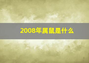 2008年属鼠是什么