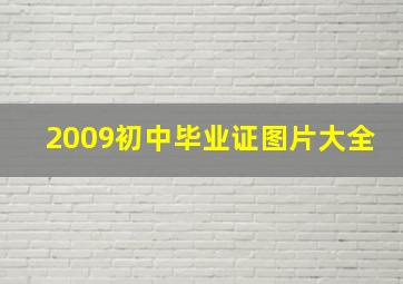 2009初中毕业证图片大全