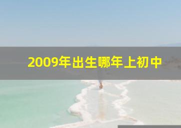 2009年出生哪年上初中