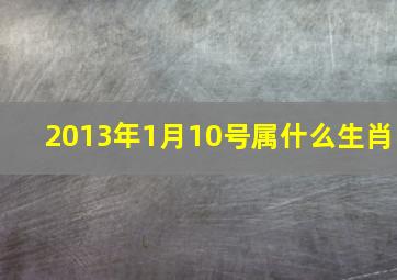 2013年1月10号属什么生肖