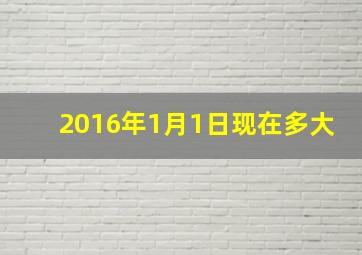 2016年1月1日现在多大