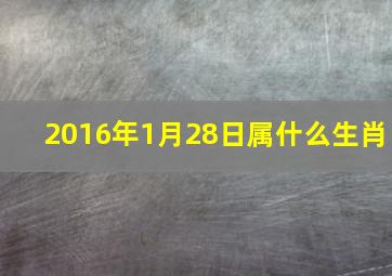 2016年1月28日属什么生肖