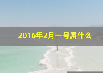 2016年2月一号属什么