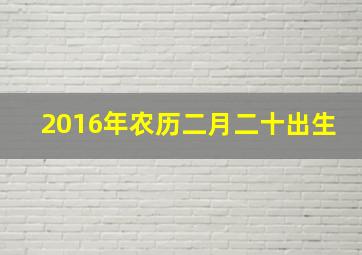 2016年农历二月二十出生