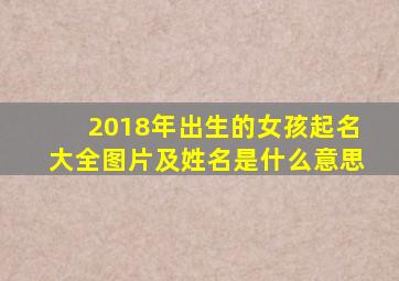 2018年出生的女孩起名大全图片及姓名是什么意思