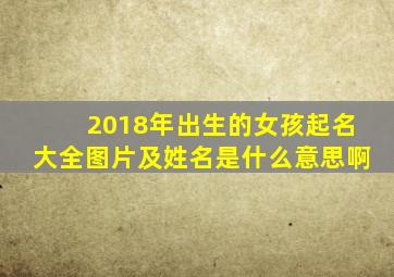 2018年出生的女孩起名大全图片及姓名是什么意思啊