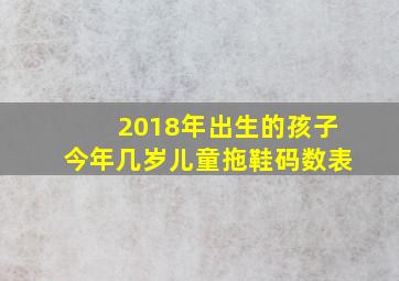 2018年出生的孩子今年几岁儿童拖鞋码数表