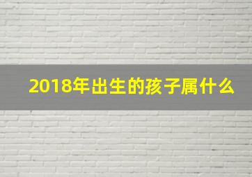 2018年出生的孩子属什么