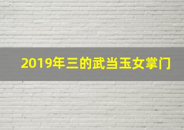 2019年三的武当玉女掌门