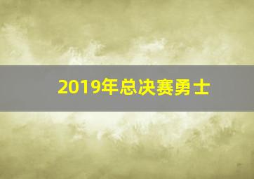 2019年总决赛勇士