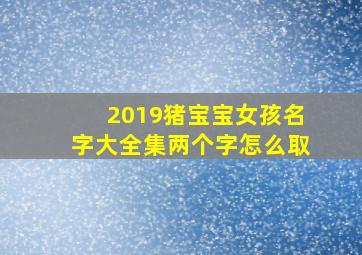 2019猪宝宝女孩名字大全集两个字怎么取