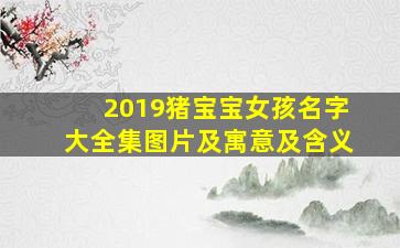 2019猪宝宝女孩名字大全集图片及寓意及含义