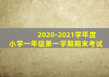 2020-2021学年度小学一年级第一学期期末考试