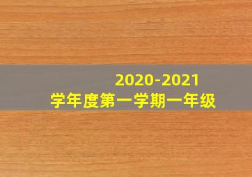 2020-2021学年度第一学期一年级