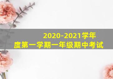 2020-2021学年度第一学期一年级期中考试