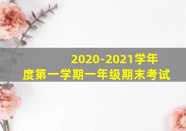 2020-2021学年度第一学期一年级期末考试