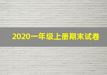 2020一年级上册期末试卷