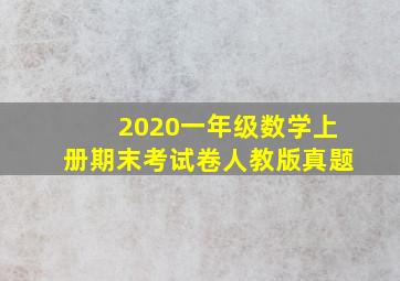 2020一年级数学上册期末考试卷人教版真题