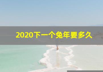 2020下一个兔年要多久