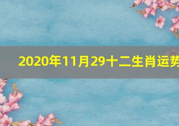 2020年11月29十二生肖运势