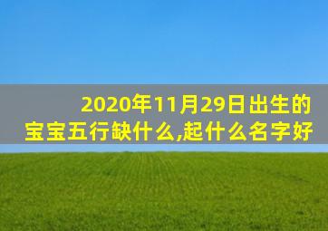 2020年11月29日出生的宝宝五行缺什么,起什么名字好