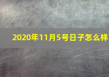 2020年11月5号日子怎么样