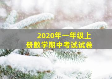 2020年一年级上册数学期中考试试卷