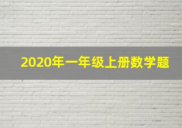 2020年一年级上册数学题