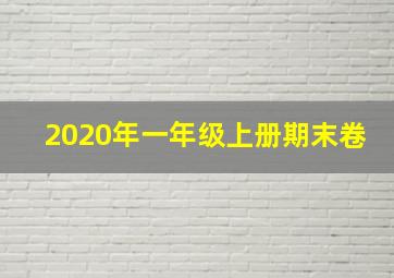 2020年一年级上册期末卷